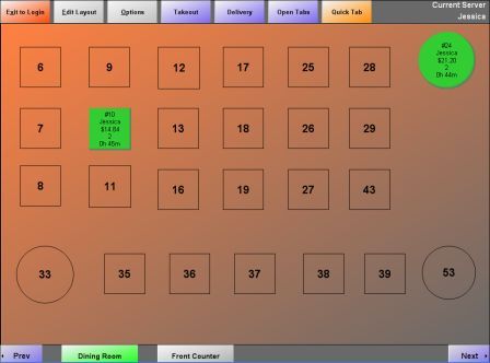 Restaurant Manager table layout